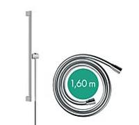 Hansgrohe Barre de douche Unica S PURO 65 cm – Support EasySlide, Isiflex 160 cm – Chrome