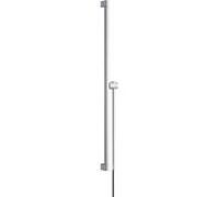 Hansgrohe Barre de douche Unica E Puro – 90 cm, support Easy Slide et flexible de douche – chrome