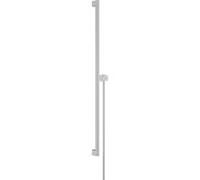 Hansgrohe barre de douche Unica S PURO 90 cm, support Easy Slide, flexible Isiflex 160 cm, Blanc mat