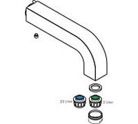 Bec Citterio Mitigeur Lavabo 3 trous Axor 97238000