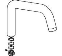 Hansgrohe hansgrohe Bec complet Axor Citterio SPTM Bec fixe chrome Quantité:1