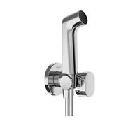hansgrohe Bidette 29230000 Douchette S avec 1 type de jet économiseur d'eau (EcoSmart) avec vanne d'arrêt, support de douche et tuyau de douche 1,25 m pour eau froide Chromé