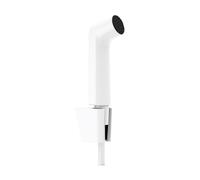 Pommeau de douche bidette hansgrohe 29238700 2000 Type de jet S Économie d'eau avec support de pommeau de douche Porter S et flexible de douche 125 cm, blanc mat