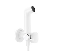 Pommeau de douche bidet hansgrohe 29232700 2000 Type de jet S Économie d'eau pour eau chaude avec support de pommeau de douche et flexible de douche 125 cm, blanc mat