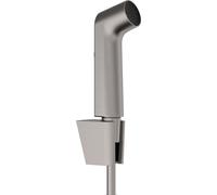 Pommeau de douche bidette hansgrohe 29238340 2000 Type de jet S Économie d'eau avec support de pommeau de douche Porter S et flexible de douche 125 cm, chrome noir brossé