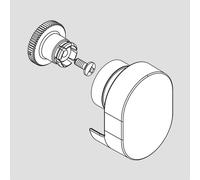 hansgrohe Bidette Poignée ronde avec bagues coulissantes et entraîneur, 94564340,