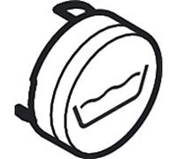 bouton poussoir hansgrohe 93577880 pour thermostat encastré, bouton de bain, finition mate