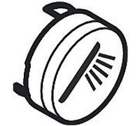 hansgrohe Bouton-poussoir ShowerSelect 92573450 pour thermostat encastré, douchette à bouton, blanc
