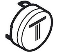 hansgrohe Bouton-poussoir ShowerSelect 92572610 pour thermostat UP, noir, bouton jet de hansgrohe petit