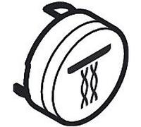 hansgrohe Bouton-poussoir ShowerSelect 92575610 pour thermostat encastrable, noir, bouton tourbillon