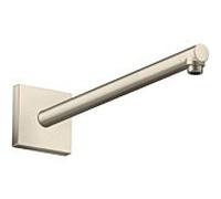 hansgrohe bras de douche 26436820 390mm, carré, nickel brossé
