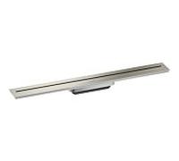 hansgrohe Caniveau de douche 42525800 700 mm, kit prêt à l'emploi, pour montage mural, optique inox