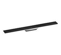 hansgrohe Caniveau de douche 42526670 800 mm, kit prêt à l'emploi, pour montage mural, noir mat