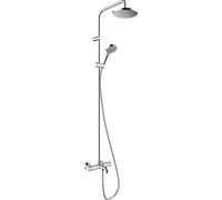 hansgrohe Vernis Blend SystÃšme de douche 200 1 jet Ã©conomisant leau avec thermostat de baignoire chrome, 26079000 - 26079000