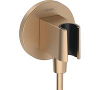 Hansgrohe Fixfit support de douchette mural incl. coude de raccordement Brushed Bronze 26888140