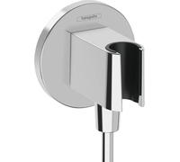 hansgrohe Coude pommeau FixFit S, raccord Douche avec Support douchette Mural, avec clapet Anti-Retour, chromé, 26888000