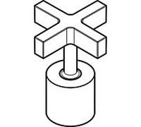Hansgrohe hansgrohe Axor Citterio Mitigeur lavabo 4 trous à croisillons modèle sur pied chrome Quantité:1