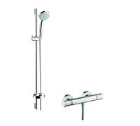 hansgrohe Croma 100 Combi douche Vario avec barre 90 cm / Ecostat Comfort, chromé, 27035000