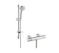 hansgrohe Croma 100 Combi douche Vario EcoSmart avec barre 65 cm / Ecostat Comfort, chromé, 27032000
