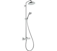 hansgrohe Croma Colonne de douche 220 1 jet EcoSmart 9 l/min avec mitigeur thermostatique, chromé, 27188000