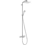 hansgrohe Croma E Showerpipe 27687000 chrome, 1jet avec mitigeur thermostatique de baignoire