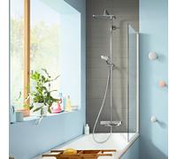hansgrohe Croma E Colonne de douche, Mitigeur thermostatique, avec bec de baignoire, 27687000,