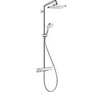 hansgrohe Croma E Showerpipe 27660000 chrome, 1jet avec thermostat de douche, 9 l / min