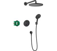 Hansgrohe Croma ensemble de douche encastré avec thermostat noir 27961670