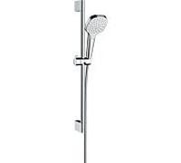 Hansgrohe Douche à jet Croma Select E 1 – Barre de douche 65 cm – Blanc/Chrome – 26584400
