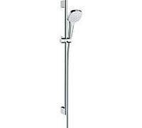 hansgrohe Croma Select E set de douche 1 jet EcoSmart avec barre de douche 90 cm, blanc/chrome, 26595400