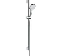 hansgrohe Croma Select e Vario set de douche 26593400 EcoSmart, blanc chromé , tige m 90 cm Unica Croma