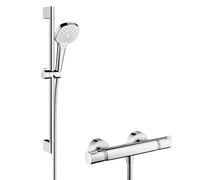 hansgrohe Croma Select E Mitigeur thermostatique de douche en applique, 27081400,