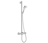 hansgrohe Croma Select E Multi Semipipe 27248400 blanc - chromé , avec thermostat