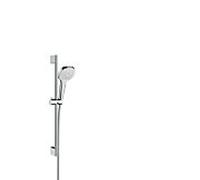 Hansgrohe Ensemble de douche Croma Select E Vario EcoSmart, barre de douche 65 cm, blanc/chrome