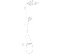 Hansgrohe Croma select Ensemble de douche pluie Select - thermostat - air 1jet - EcoSmart - douche de tête croma 280 - douchette 3 jets - blanc mat 26890700