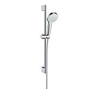 hansgrohe Croma Select S 1jet set de douche 26565400 EcoSmart, blanc - rail de douche chromé , 65 cm