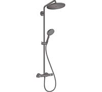 hansgrohe Croma Select S Showerpipe 26891340 avec thermostat et douchette, chrome noir brossé