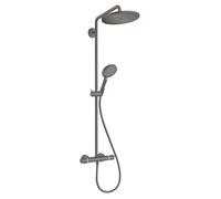 hansgrohe Croma Select S Showerpipe 280 1jet avec thermostat et douche à main Raindance Select S 120 3jet, Coloris: noir brossé - 26890340