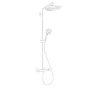 hansgrohe Croma Select S Showerpipe 26890700 avec thermostat et douchette, blanc mat