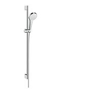 hansgrohe Croma Select S Ensemble de douche 1 jet EcoSmart avec barre Unica'Croma 90 cm, blanc/chromé, 26575400