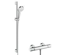 Hansgrohe Set de douche Croma Select S Combi 27014400 blanc-chromé 90 cm