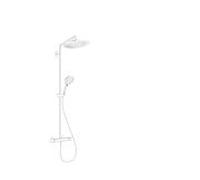 hansgrohe Croma Select S Showerpipe 280 1jet EcoSmart 9 l/min avec thermostat et douchette à main Raindance Select S 120 3jet, 26891700, Couleur: blanc mat