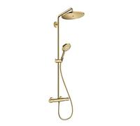 Hansgrohe Colonne de douche Croma Select S 280, thermostat, douchette Raindance Select S 120, or poli