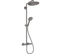 hansgrohe Croma Select S Showerpipe 280 1jet EcoSmart 9 l/min avec thermostat et douchette à main Raindance Select S 120 3jet, 26891340, Couleur: Chrome noir brossé