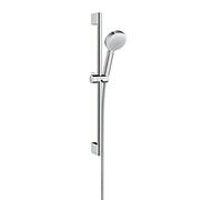 hansgrohe Crometta 100 Ensemble de douche 1 jet avec bras de douche 65 cm, blanc/chromé, 26652400