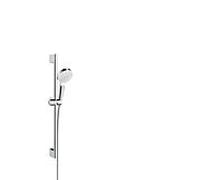 hansgrohe Ensemble de douche Crometta 1 jet vert 6 l/min avec barre de douche 65 cm, blanc/chrome, 26554400