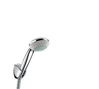 hansgrohe Crometta 85 Ensemble support mural et douchette Mono avec flexible de douche 160 cm, chromé, 27577000