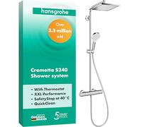 hansgrohe Crometta E Colonne de douche 240, avec thermostatique de douche, 1 jet, chromé, 27271000