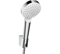 Hansgrohe Ensemble de baignoire Crometta 26568400 – 125 cm, blanc/chrome, EcoSmart, Comfortflex