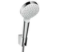 ensemble porte-douche Crometta 1 jet EcoSmart avec flexible de douche 160 cm, blanc/chrome, 26569400